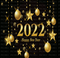 happy new year 2022 bg gif fond - Free animated GIF