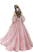 woman with pink dress - PNG gratuit