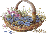 cesta de flores - nemokama png