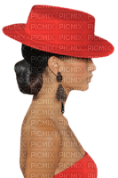 girl,femme,women,hat, red - png grátis