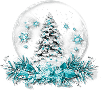soave deco winter christmas globe snowglobe tree - Free PNG