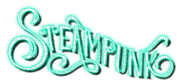 Steampunk.Neon.Text.Teal - By KittyKatLuv65 - gratis png