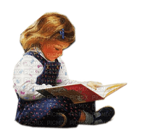 Kaz_Creations Baby Enfant Child Girl Book - PNG gratuit