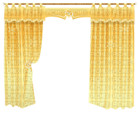 Kaz_Creations Deco Curtains Yellow - PNG gratuit