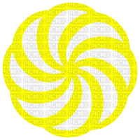 yellow white spiral mandala - png grátis