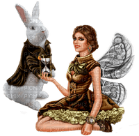 fairy  with hare by nataliplus - ücretsiz png