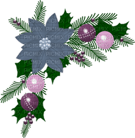 Kaz_Creations Deco Christmas Flower Baubles Colours - gratis png