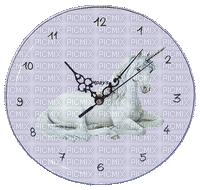 horloge licorne - Δωρεάν κινούμενο GIF