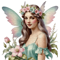 spring fairy girl - zdarma png