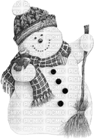 soave deco winter christmas snowman black white - kostenlos png