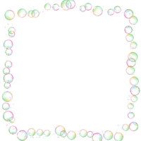 Bubbles frame (Created with FireAlpaca) - kostenlos png