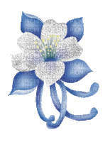 Fleur Magixia21 bleu - GIF animé gratuit