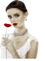 woman in white and red flower poppy sunshine3 - PNG gratuit