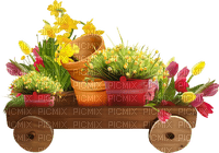 Carretillo de flores - ücretsiz png