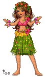 hawaiian woman bp - GIF animé gratuit