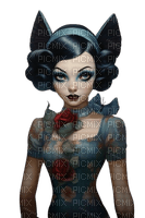 gothic woman illustrated - безплатен png