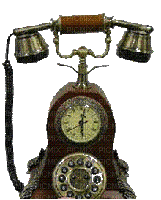 Vintage style clock phone Joyful226 - GIF animé gratuit