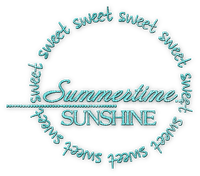 soave text summer sunshine sweet summertime teal - 免费PNG