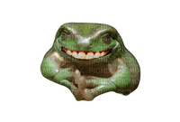 scheming evil frog with teeth - gratis png
