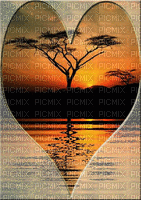 coucher de soleil en coeur Magixia4 - Ingyenes animált GIF