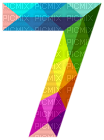 Kaz_Creations Numbers Colourful Triangles 7 - png gratuito