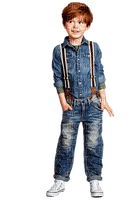Man Boy Jeans Blue Brown - Bogusia - png gratis