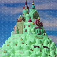 Mint Ice Cream Castle - Free PNG