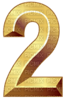 Kaz_Creations Numbers Gold 2 - zdarma png