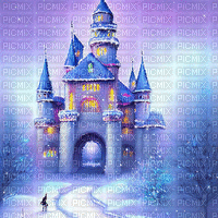 kikkapink winter background animated castle - GIF animasi gratis