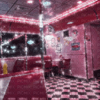 Pink Diner Background - GIF animate gratis