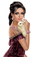 Woman with her rabbit. Easter. Summer. Leila - kostenlos png
