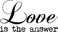 Kaz_Creations Text-Love is the answer - png gratis