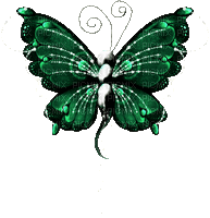 ♡§m3§♡ kawaii green butterfly  animated - GIF animado grátis