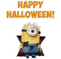 Minions halloween text cartoon movie film tube letter - gratis png
