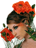 femme coquelicot woman poppy flowers