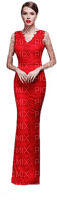 femme robe rouge - 免费PNG