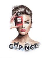 woman femme frau beauty tube human person people chanel face perfume visage - png grátis