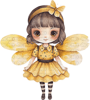 ♡§m3§♡ child yellow bee cute spring - besplatni png