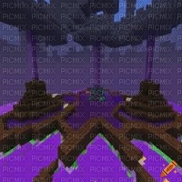 Purple Minecraft World - gratis png