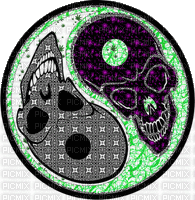 yin yang skulls - Zdarma animovaný GIF