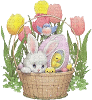 Kaz_Creations Easter Bunny Chicks Deco - Animovaný GIF zadarmo
