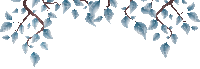 soave deco branch leaves  animated blue brown - Free animated GIF