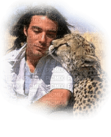 man with animal bp - 免费PNG