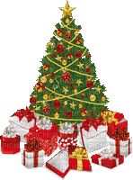 Weihnachtsbaum, Geschenke - GIF animate gratis