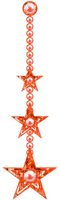 Hanging.Stars.Pearls.Orange - 無料png