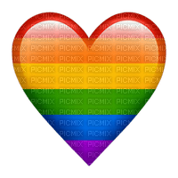 Rainbow pride heart emoji - png gratuito