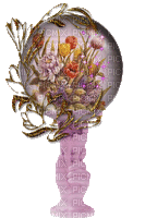 flower snow globe - GIF animado grátis