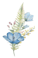 kikkapink flower blue - бесплатно png