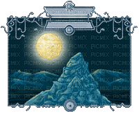 Pixel Moon Mountain - Gratis animerad GIF