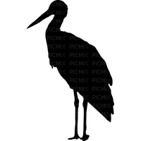 shilouett stork - gratis png